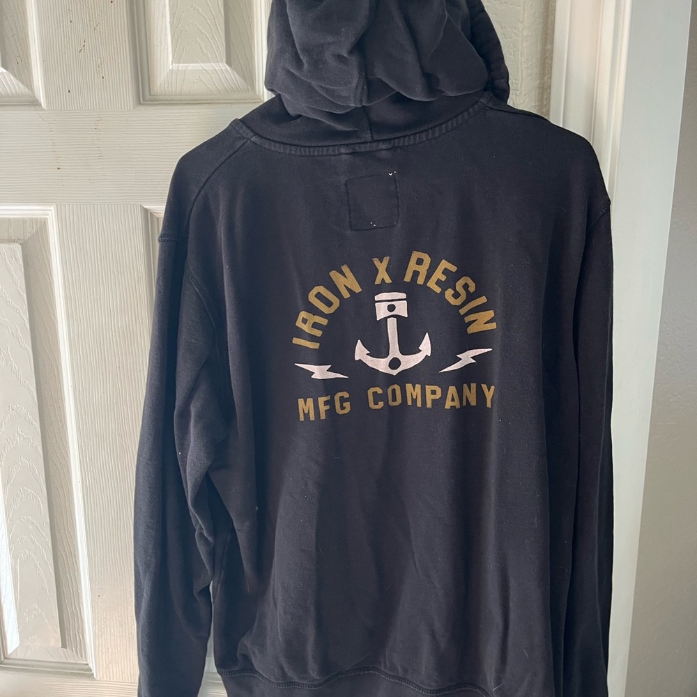Iron & Resin Black Zip Up Sweater - Picture 2 of 3